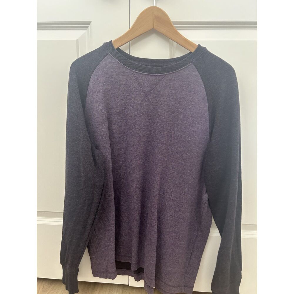LL Bean Double Knit Crewneck Sweatshirt Long Sleeve Raglan Mens Large